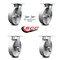 Service Caster 8 Inch Semi Steel Caster Set with Roller Bearing 2 Swivel Lock and 2 Rigid SCC SCC-35S820-SSR-BSL-2-R-2 - alternate 4